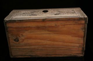 18th Century Chinese Canton Bovine Bone Tea Caddy 7