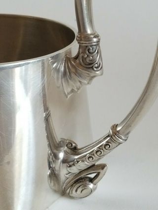 Antique Russian Silver Pair Tea Glass Holders Unusual Shape 6