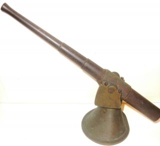 Rare Antique Bronze And Cast Iron Cannon Model