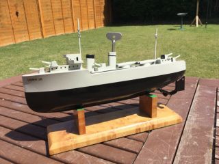 Sutcliffe Grenville Tinplate Clockwork Battleship.