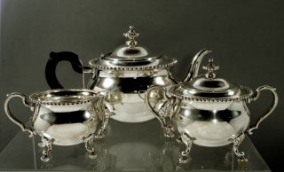 Tiffany Sterling Silver Tea Set C1960 Georgian - No Mono