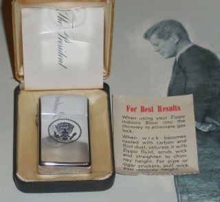 Very Rare 1963 President Kennedy Trip Europe Gift Lighter