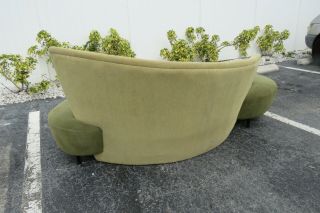 Vladimir Kagan Bilbao Style Serpentine Curved Mid Century Modern Couch Sofa 9831 4