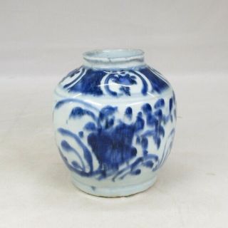 A162: Chinese Small Vase Of Old Blue - And - White Porcelain With Appropriate Tone