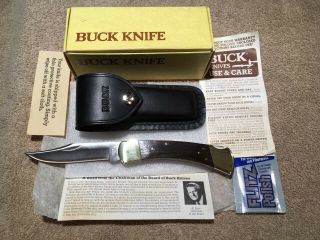 Vintage Buck 110 " Five Pin " With Box,  Papers,  And Sheath Rare