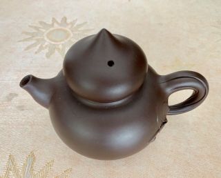 Vintage Chinese Yixing Purple Clay Teapot Signed By Maker