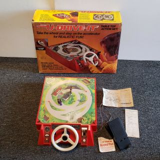 Vintage 1974 Schaper U - Drive - It Table Top Action Set Driving Game 801 W/ Box