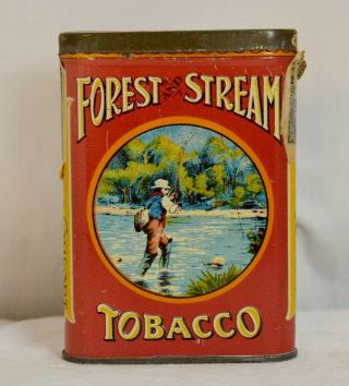 Vintage Forest & Stream Fly - Fisherman Vertical Pocket Tobacco Tin