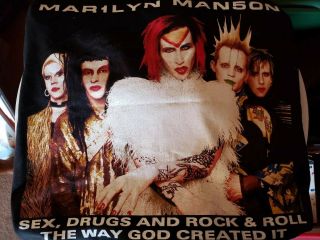Real Vintage Marilyn Manson Winterland Xl Rock Is Dead 