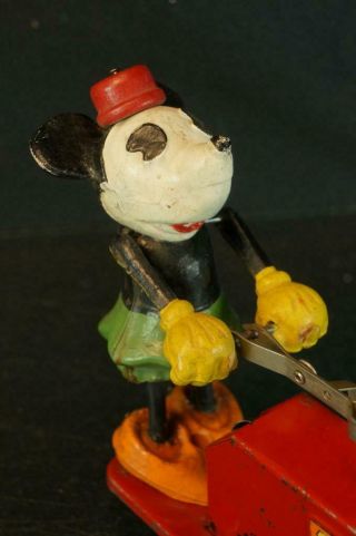 1930 ' s LIONEL PRE WAR WALT DISNEY WIND UP MICKEY MOUSE TRAIN HAND CAR 6