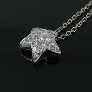Fine Gerard 0.  50ct D/E VS/VVS Ideal Cut Diamond & 18K White Gold Star Necklace 2
