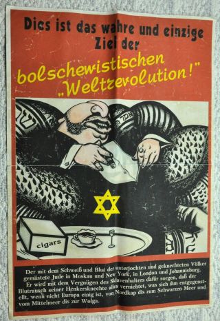 Wwii Propaganda Poster 34 " X 23  (bi Mk/181229)