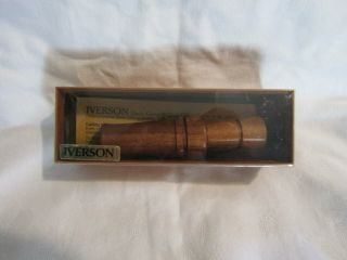 Rare Vintage Iverson Duck Call W/ Instructions