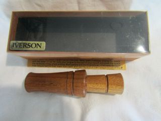 RARE VINTAGE IVERSON DUCK CALL W/ INSTRUCTIONS 2