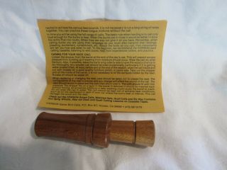 RARE VINTAGE IVERSON DUCK CALL W/ INSTRUCTIONS 4
