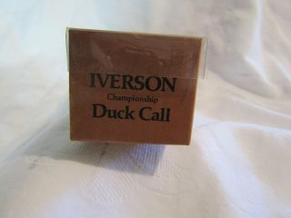 RARE VINTAGE IVERSON DUCK CALL W/ INSTRUCTIONS 7