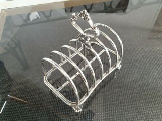 Magnificent Solid Silver Toast Rack Robert Hennell 111 London 372 Grams Silver