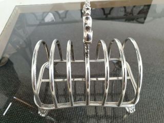Magnificent Solid Silver Toast Rack Robert Hennell 111 London 372 Grams Silver 3