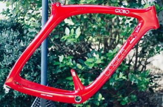 Rare 1989 Carbon Cinelli “cinetica” Bicycle Road Frame,  Campagnolo.  Ferrari Red.