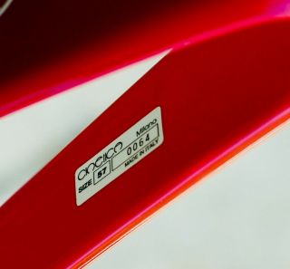 Rare 1989 Carbon Cinelli “Cinetica” bicycle road frame,  Campagnolo.  Ferrari red. 8