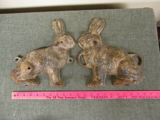 Vintage Griswold Cast Iron Easter Bunny Rabbit Cake Mold 862 & 863 Erie Pa Usa