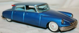 STUNNING BEAUTY 1959 Vintag Bandai Japan CITROEN DS19 SEDAN Tin Friction Toy Car 3