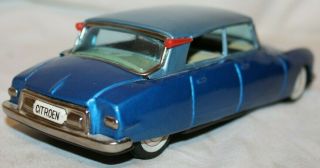 STUNNING BEAUTY 1959 Vintag Bandai Japan CITROEN DS19 SEDAN Tin Friction Toy Car 5