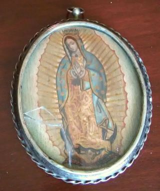 Mexico,  Antique Silver Reliquary with the 
