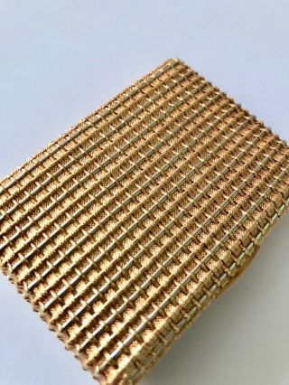 Tiffany & Co Shlumberger Two Tone.  750 Gold Basket Weave Compact