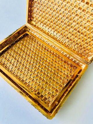 Tiffany & Co Shlumberger Two Tone.  750 Gold Basket Weave Compact 4