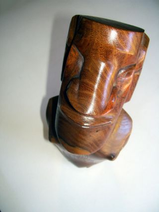 Vintage Easter Island Moai Wood Figure Rapa Nui Bird Man 5