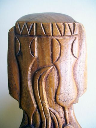 Vintage Easter Island Moai Wood Figure Rapa Nui Bird Man 6