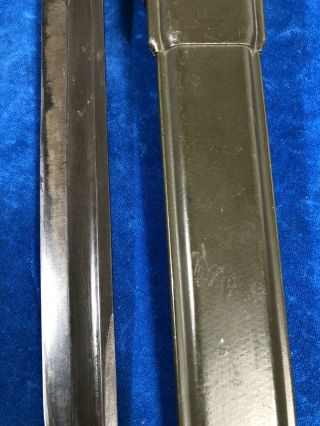 VERY RARE WW2 US M1 GARAND BAYONET WT WILDE TOOL 1942 w SHEATH WWII 4