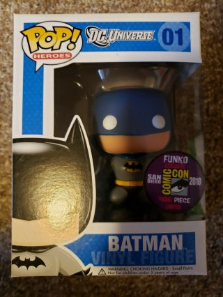 Batman Funko Pop Heroes SDCC 2010 480 Edition Size - Very Rare 9