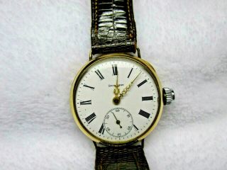 Rare Vintage 7 Jewel 100 Model 10k Gf South Bend Wristwatch Alligator Band Runs