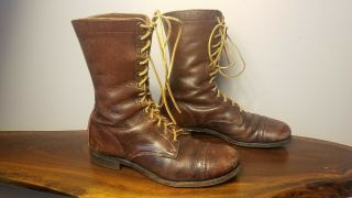 Rare Pre - Wwii Us Army Usmc Combat Boots - Vintage Military - Size 9.  5