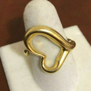 18k Gold Tiffany & Co.  Open Heart Ring