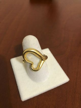 18K GOLD TIFFANY & CO.  OPEN HEART RING 3