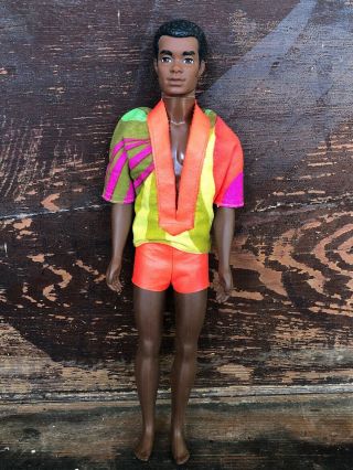 Vtg 1969 Mattel Barbie Talking Brad 1114 Mod Christie Bf Black African American