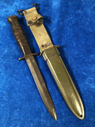 Rare Ww2 Us M3 Pal Guard Mark Trench / Fighting Knife Wwii