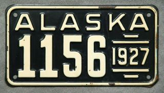 Alaska.  1927.  License Plate.  Rare, .