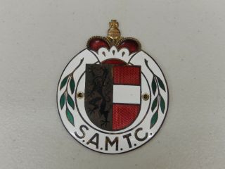 Vintage Metal Enamel Samtc Salzburg Oesterreich Austria Car Badge Auto Emblem