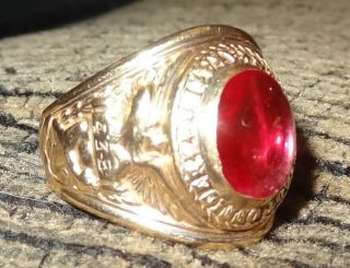 WWII; Solid 10k Gold; PILOT OFFICER U.  S.  A.  A.  F.  Ring,  Class of 43 - B 3