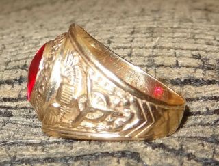 WWII; Solid 10k Gold; PILOT OFFICER U.  S.  A.  A.  F.  Ring,  Class of 43 - B 5