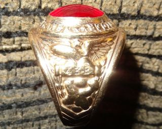 WWII; Solid 10k Gold; PILOT OFFICER U.  S.  A.  A.  F.  Ring,  Class of 43 - B 7