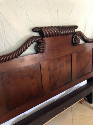 Antique Mahogany Flame Poster Bed