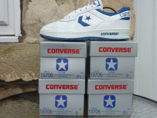 Vintage 1987 Converse Cons Basketball Low Uk 7.  5 - 9.  5 Korea Weapon Deadstock Og