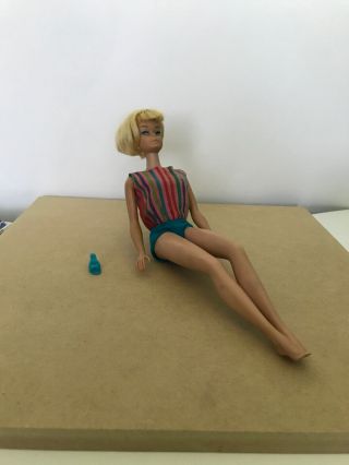 Vintage 1965 American Girl Long Hair Coral Lips Blonde Barbie Doll All