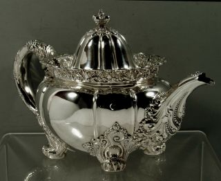 Tiffany Sterling Silver Teapot c1891 Chrysanthemum 3