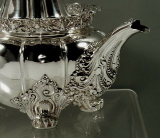 Tiffany Sterling Silver Teapot c1891 Chrysanthemum 8